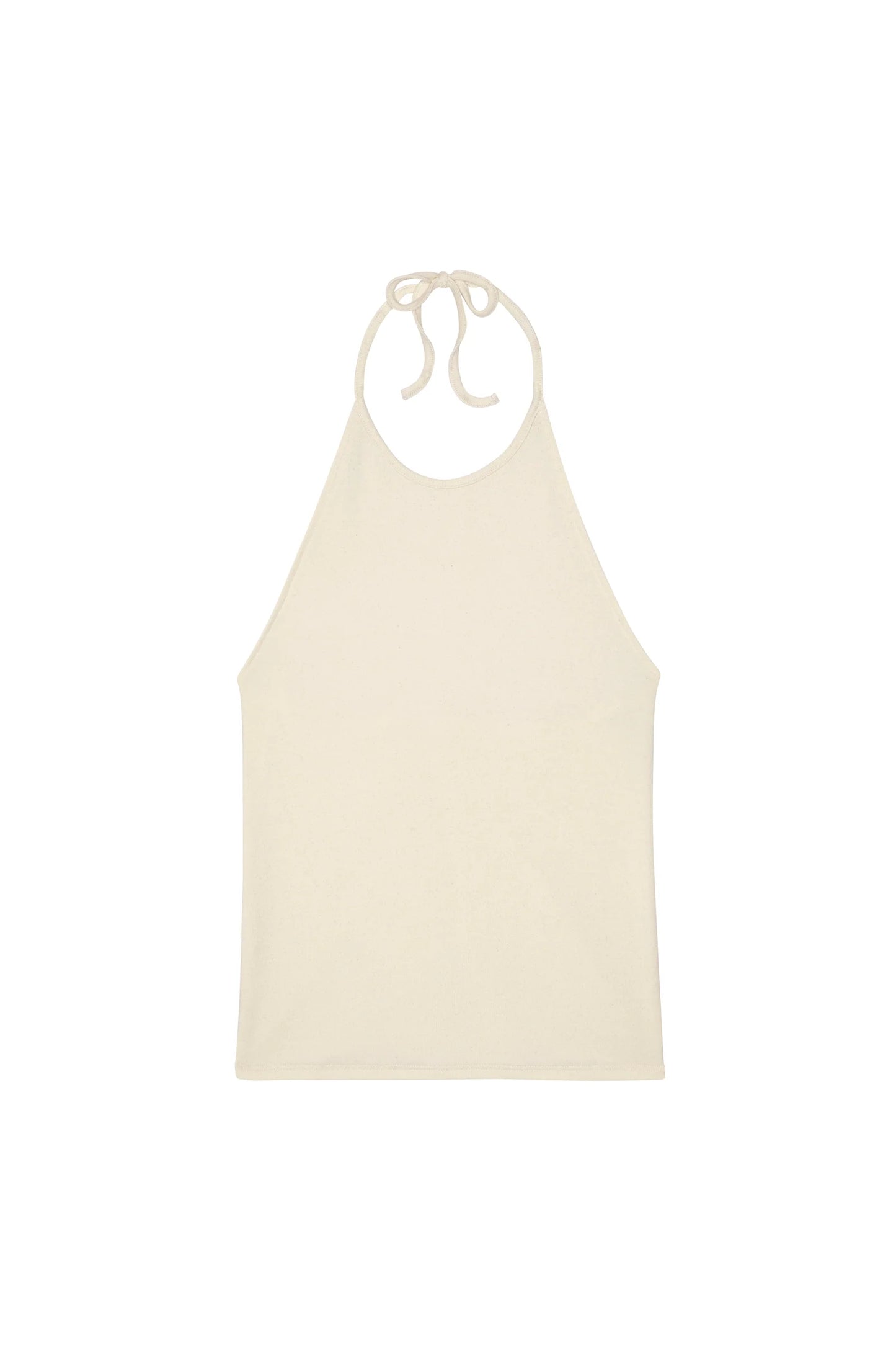 Baby Rib Halter Top - Creme