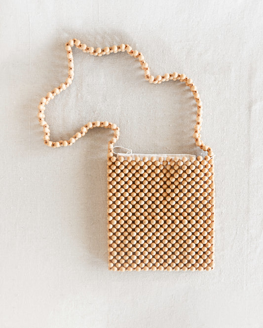 Beaded Crossbody Bag - Natural