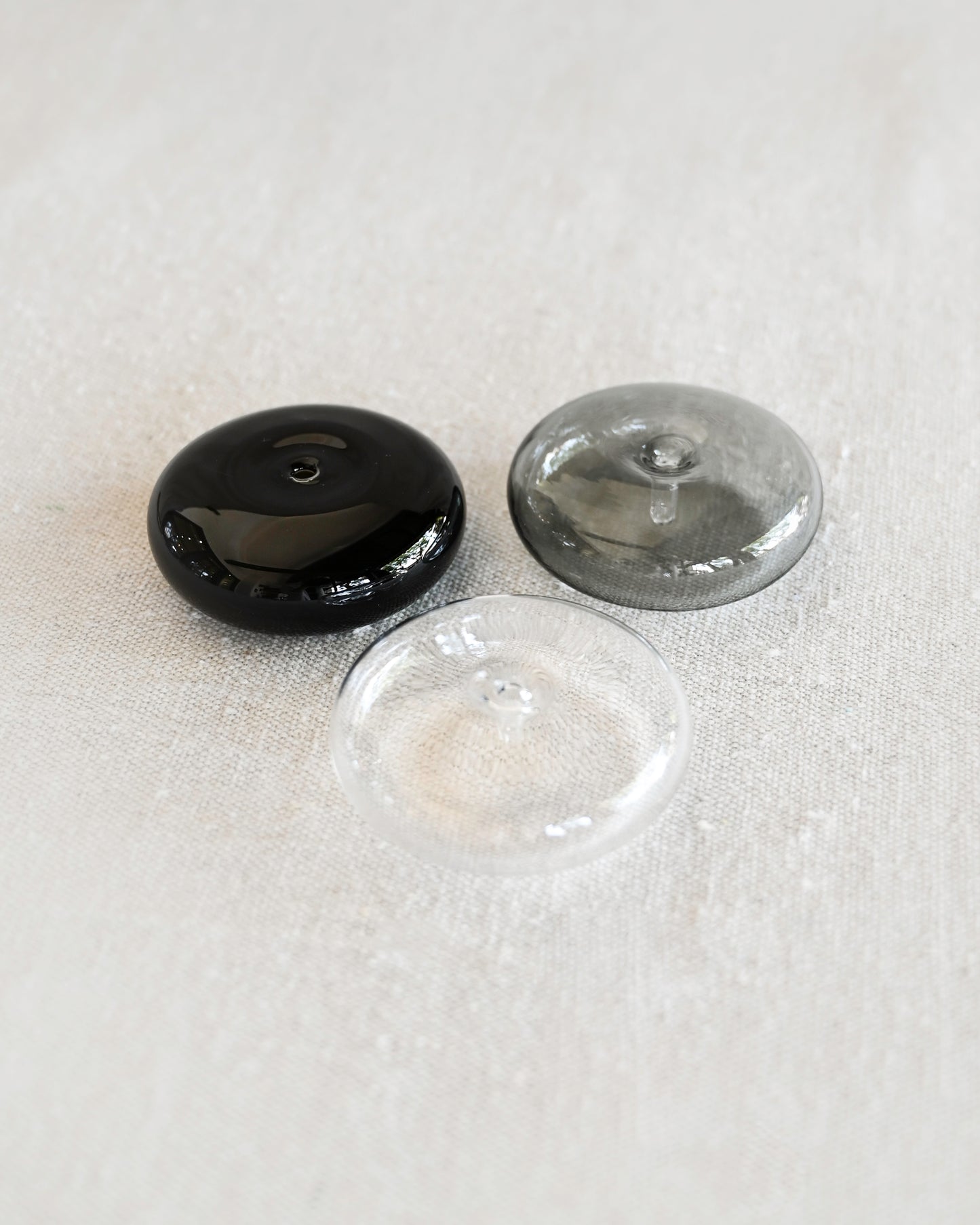 Bubble Glass Incense Holder - Black