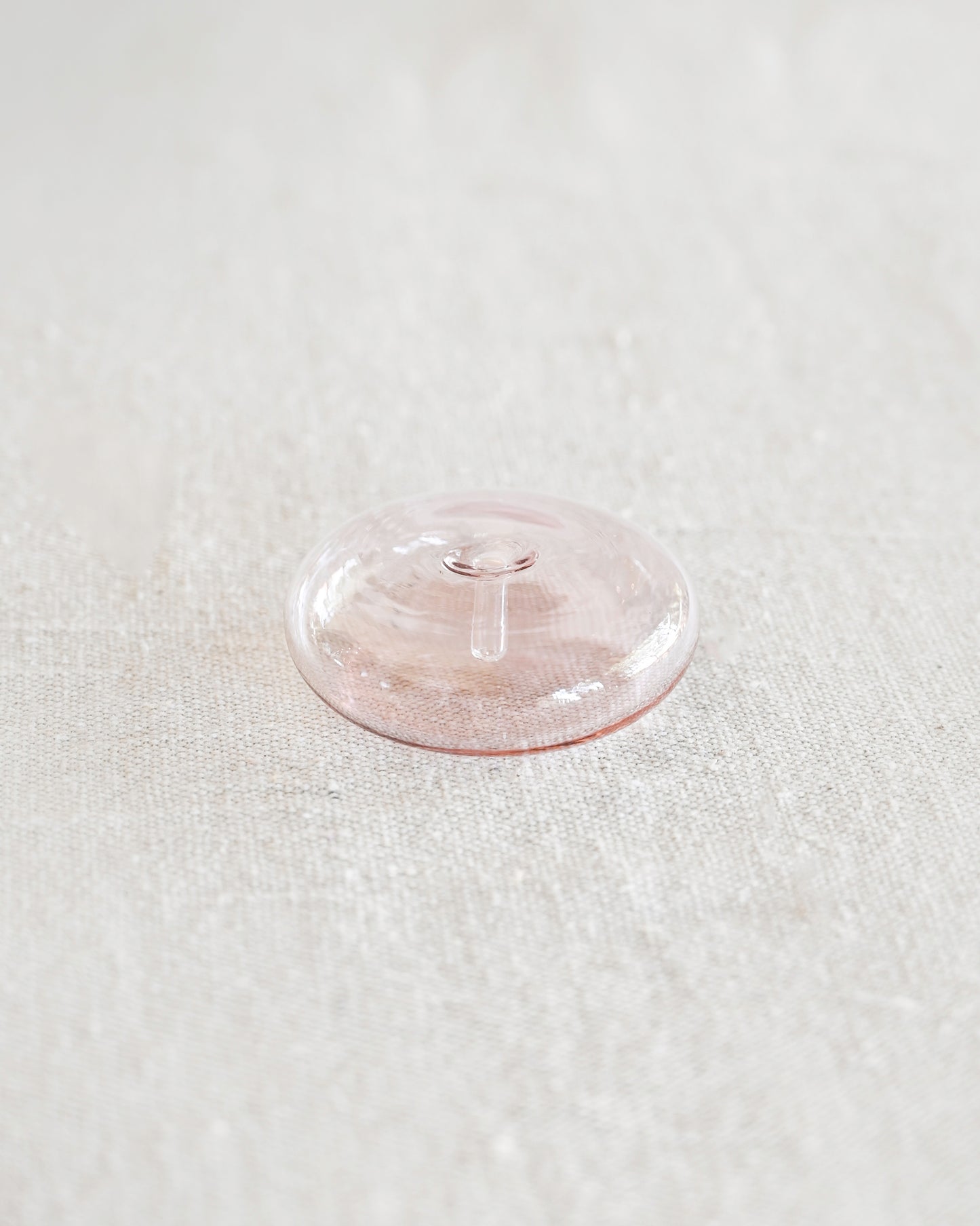 Bubble Glass Incense Holder - Light Pink