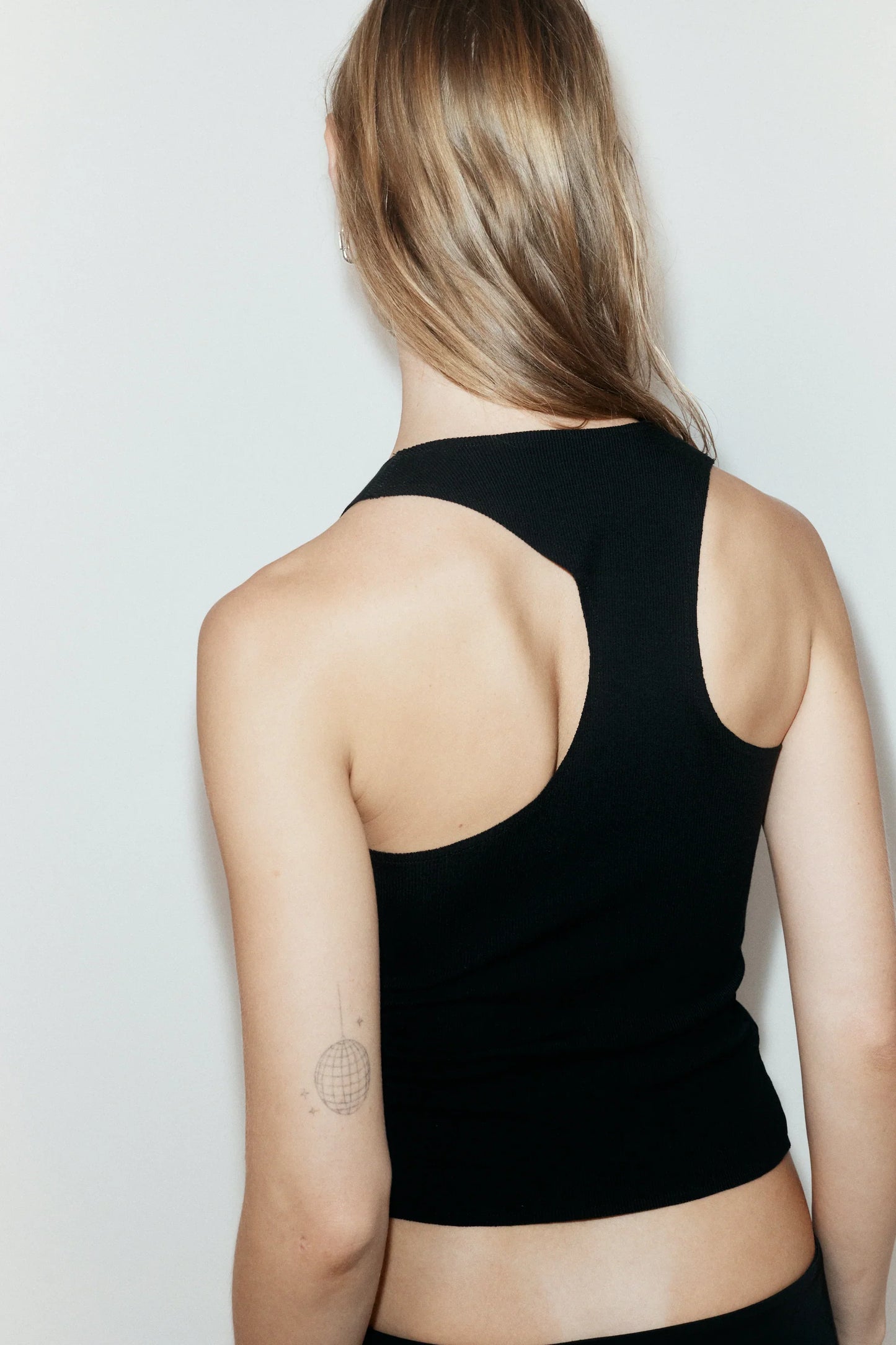 Asymmetric Racer Slip Top - Black