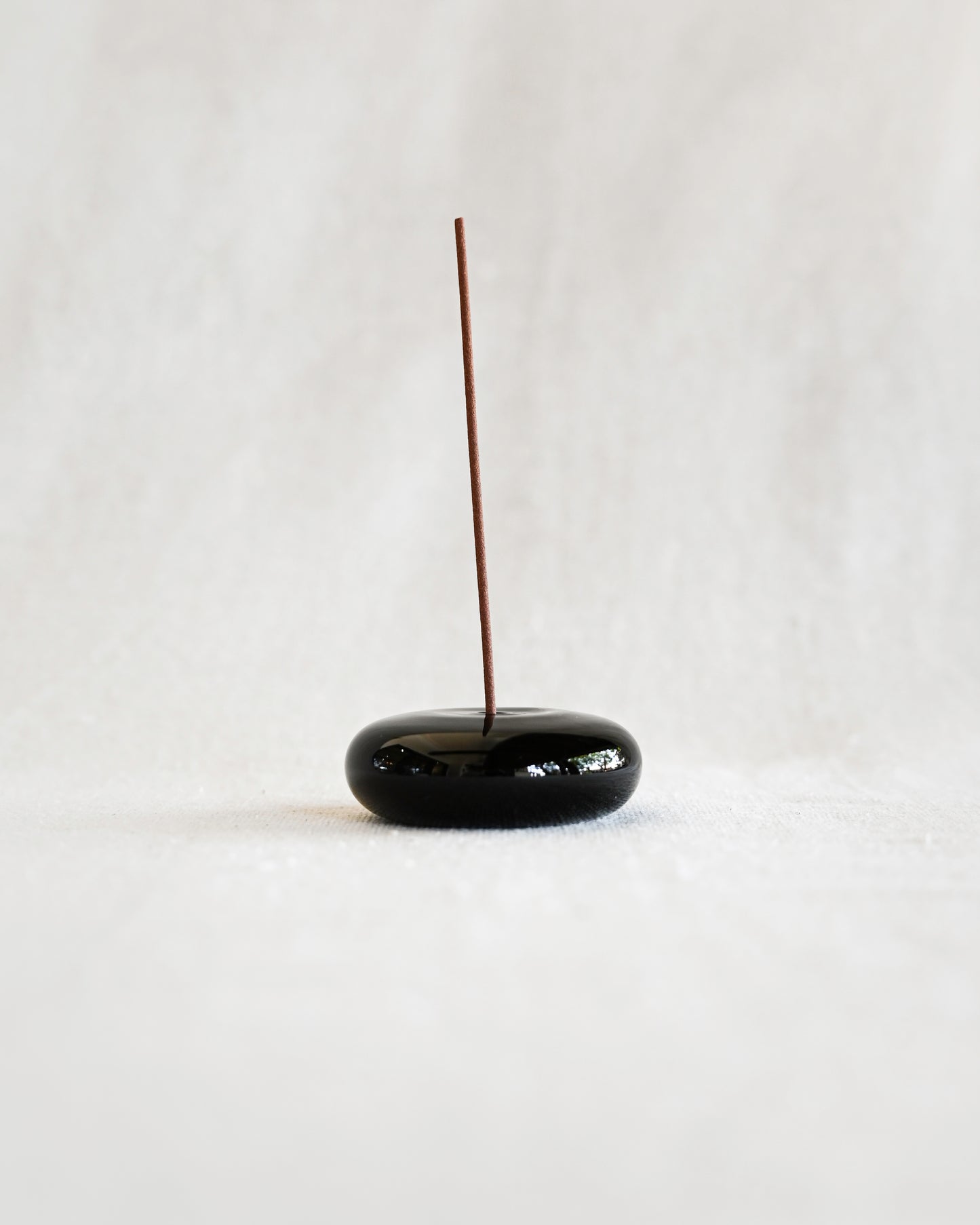 Bubble Glass Incense Holder - Black