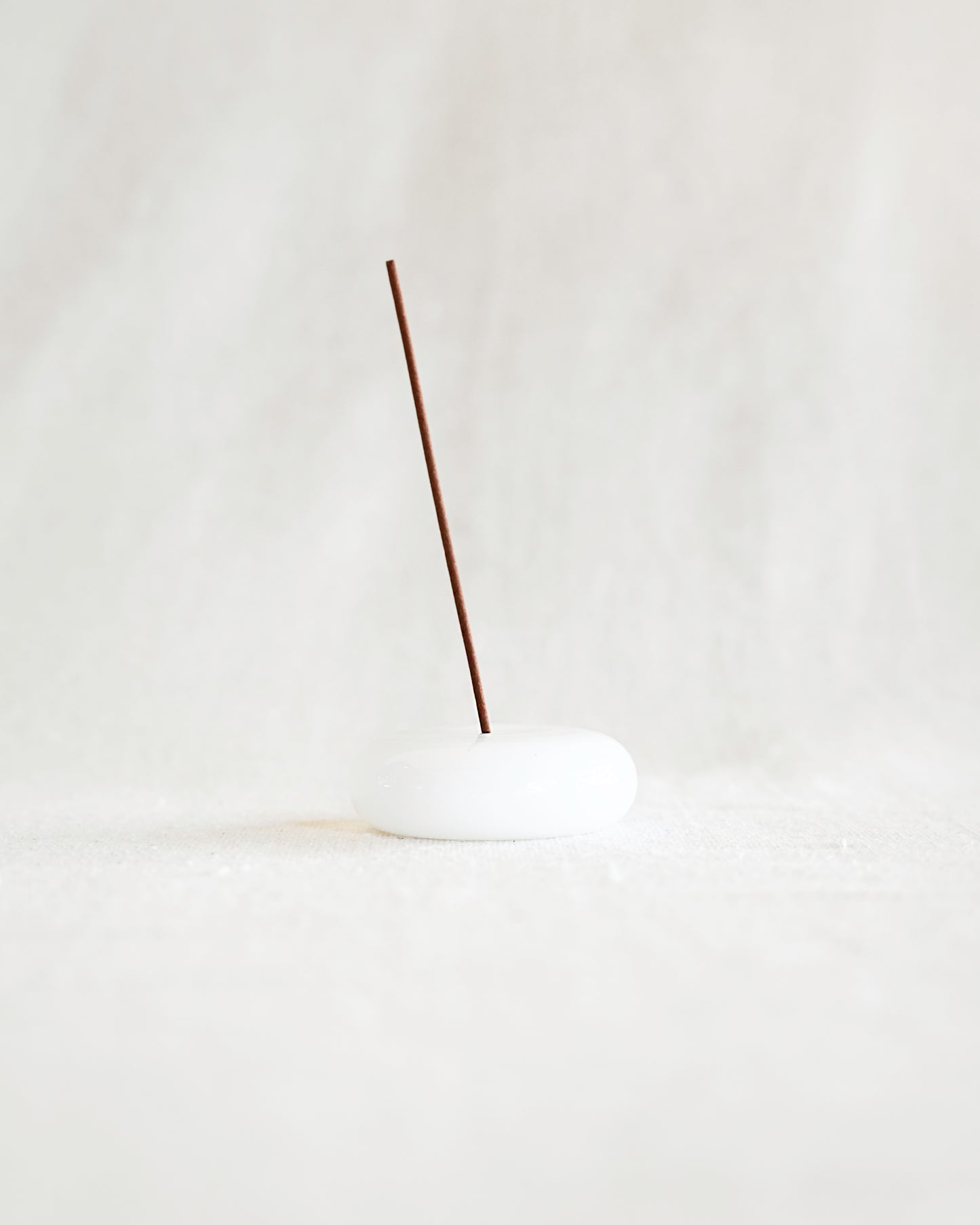 Bubble Glass Incense Holder - White