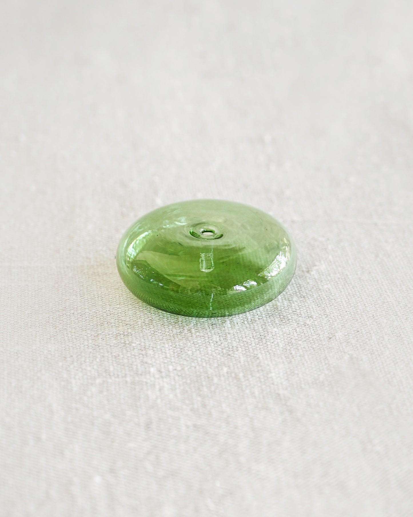 Bubble Glass Incense Holder - Green