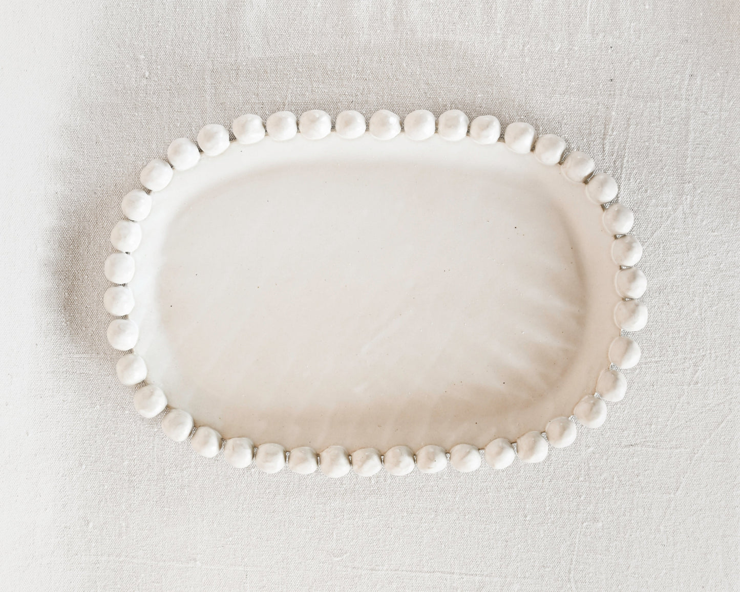 Beaded Oval Tray