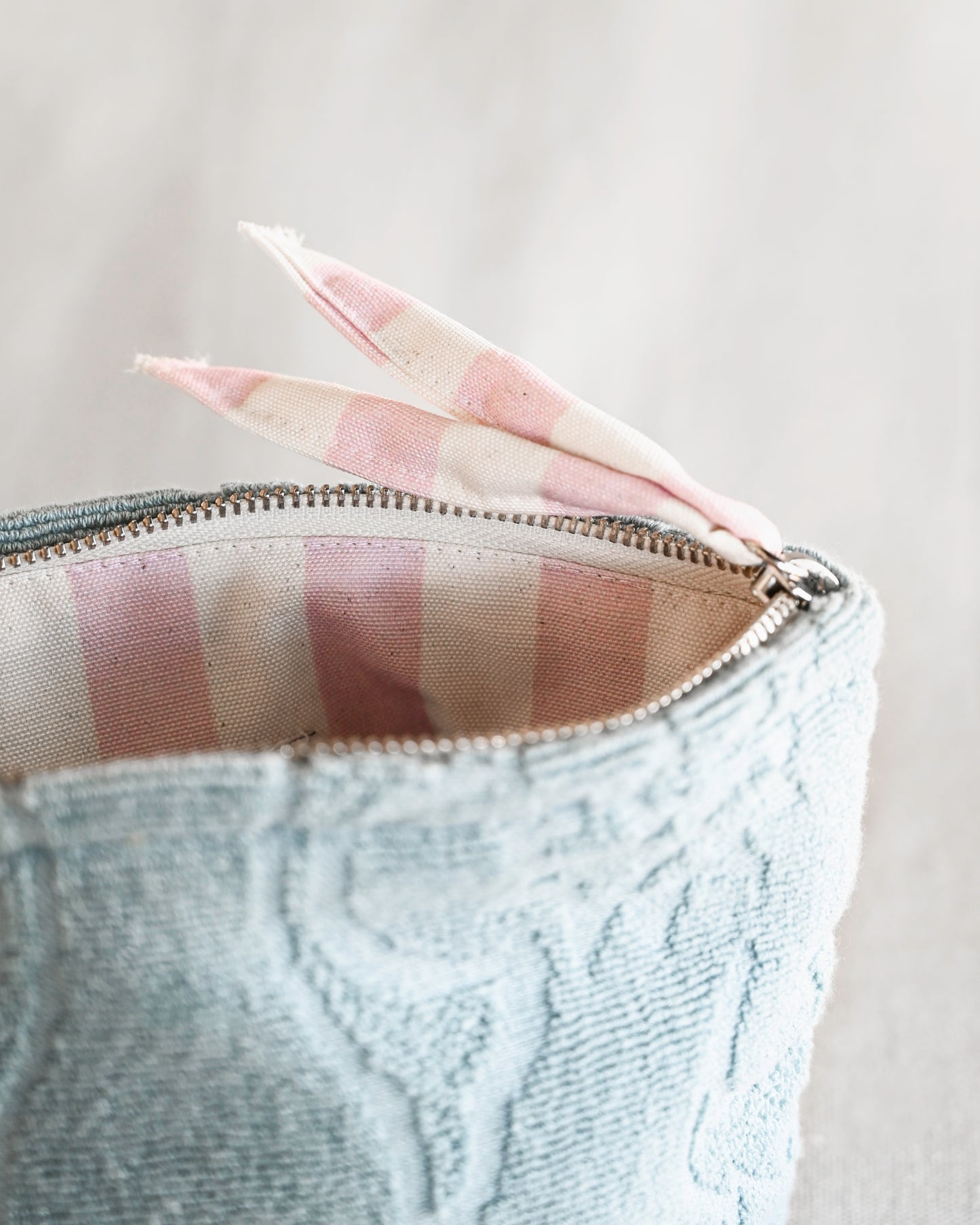 Toweling Clutch Blue - Small