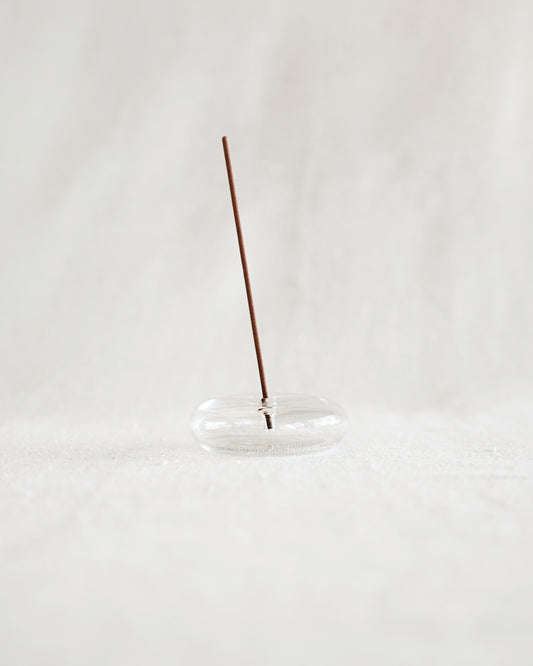 Bubble Glass Incense Holder - Clear