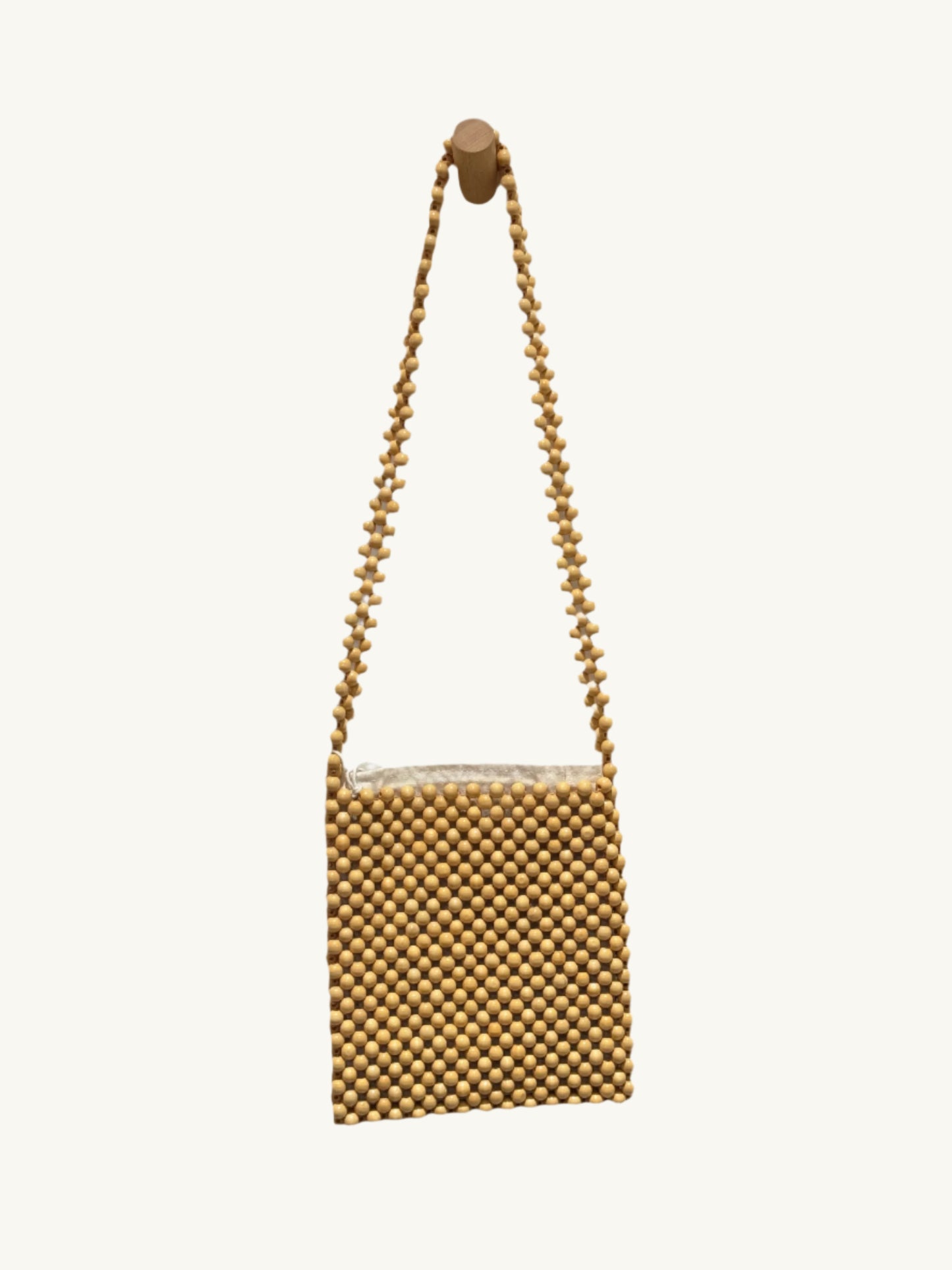 Beaded Crossbody Bag - Natural