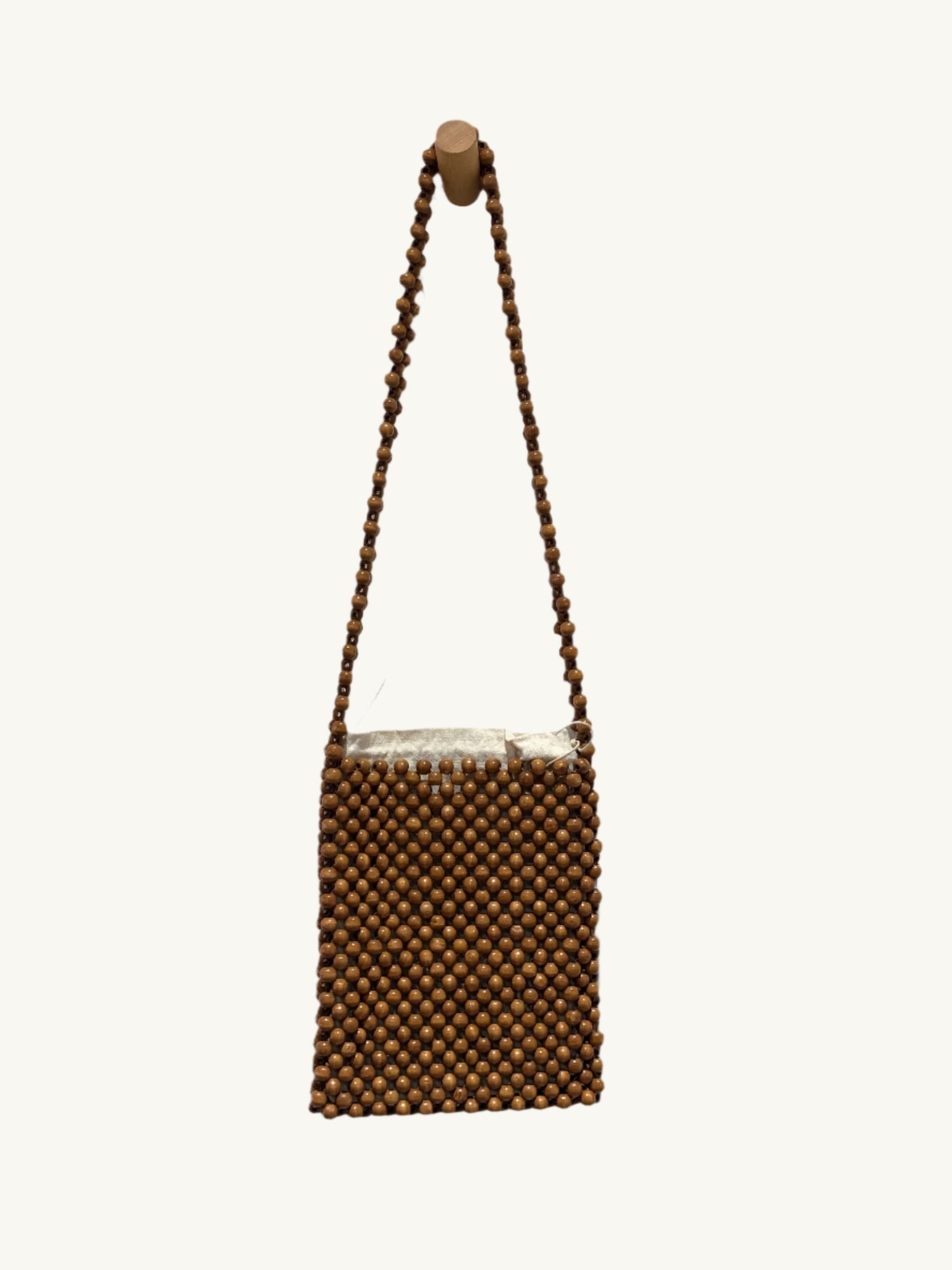 Beaded Crossbody Bag - Mocha