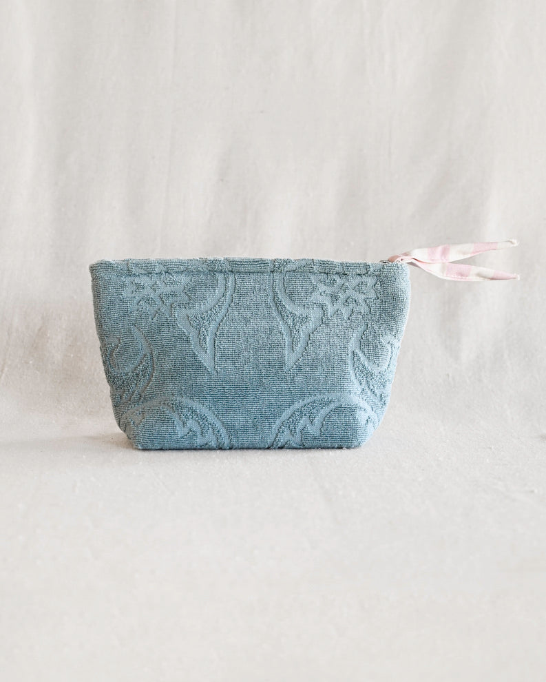 Toweling Clutch Blue - Small