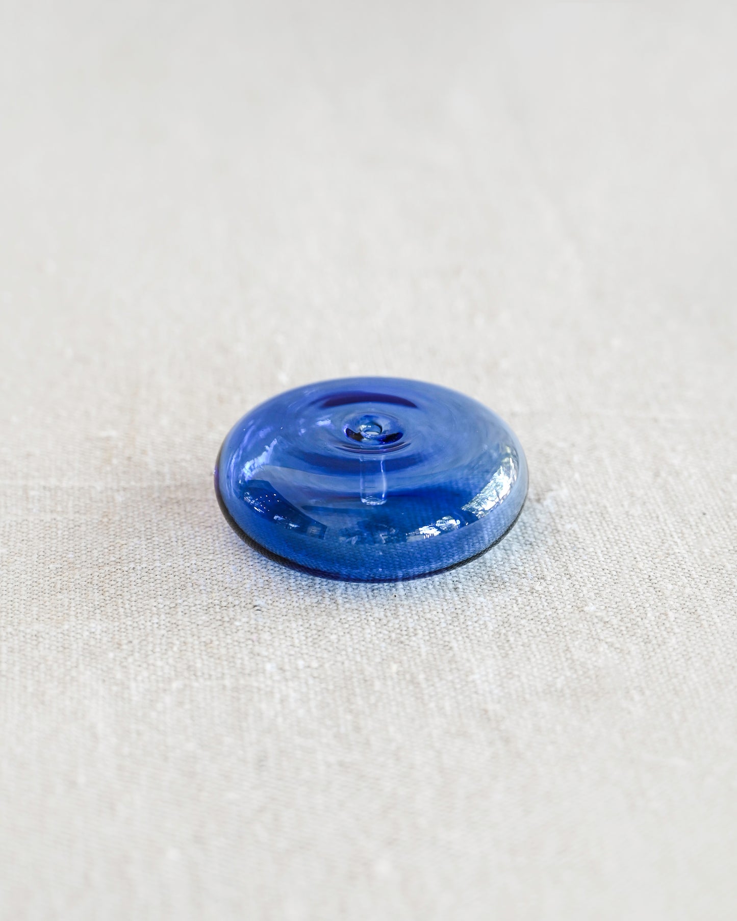 Bubble Glass Incense Holder - Blue