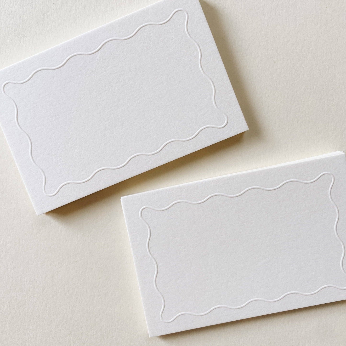 Squiggle Place Cards Natural - Set of 12