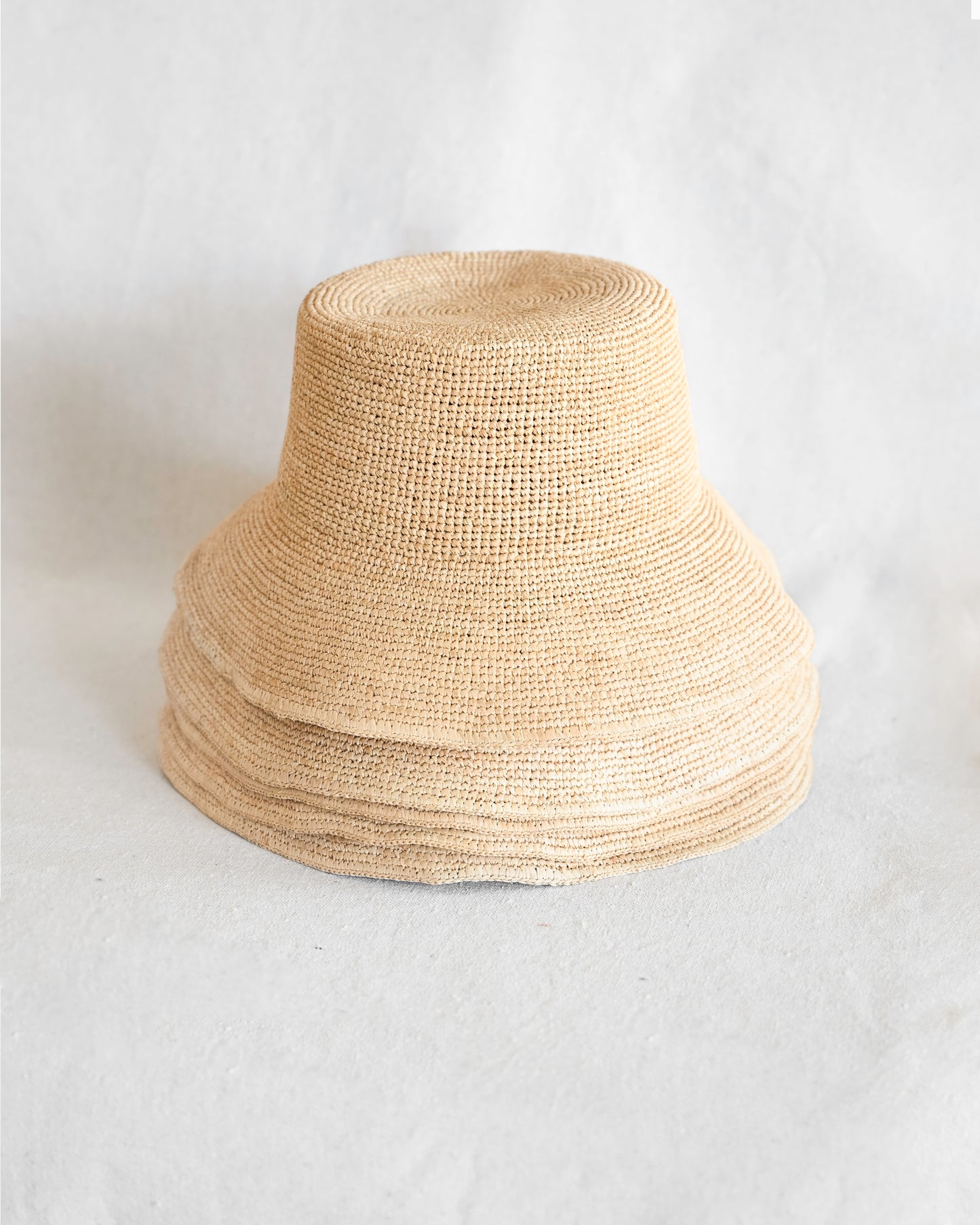 Kaia Crochet Bucket Hat - Natural