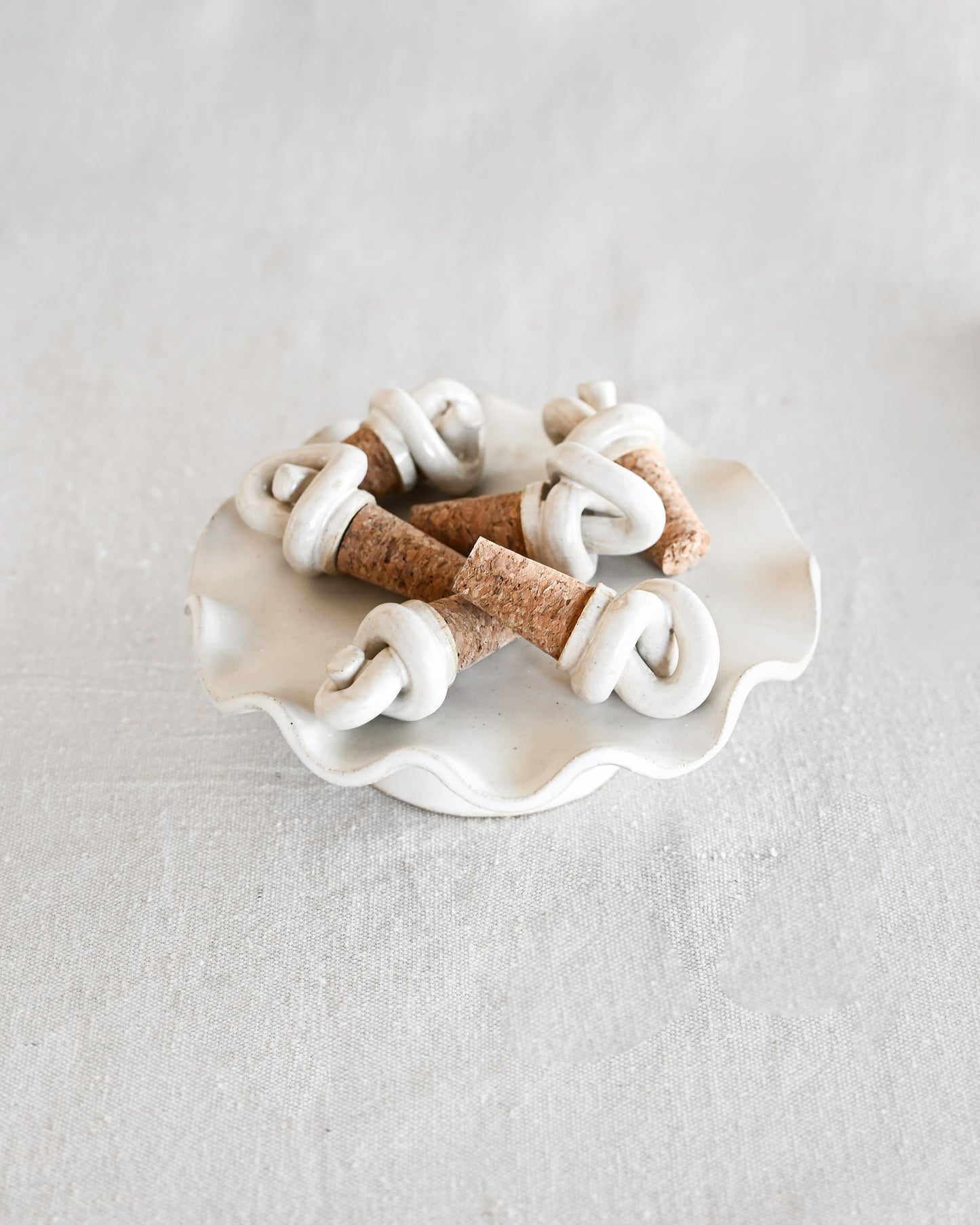 Ceramic Knot Wine Topper