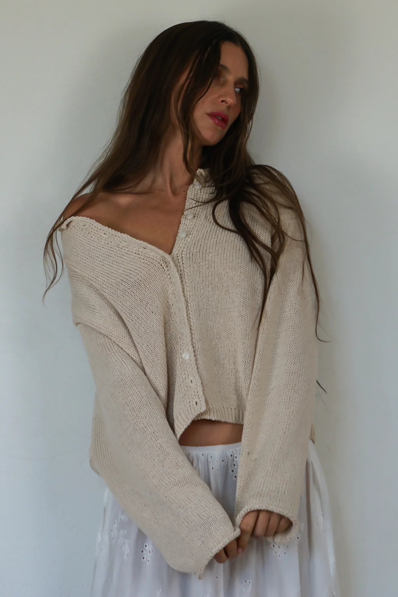 Knit Cardigan - Natural