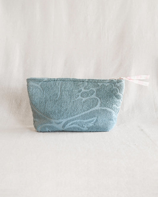 Toweling Clutch Blue - Large