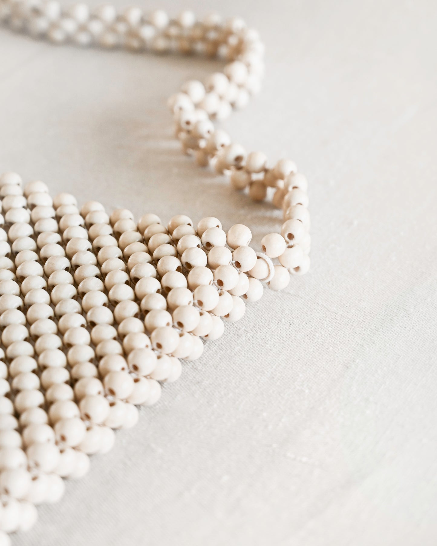 Beaded Crossbody Bag - Bone