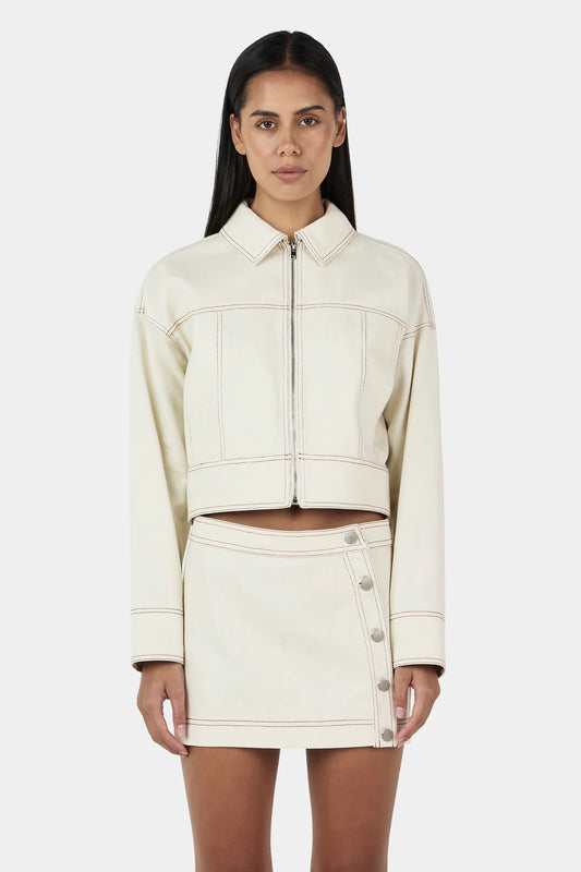 Gina Denim Jacket - Ecru