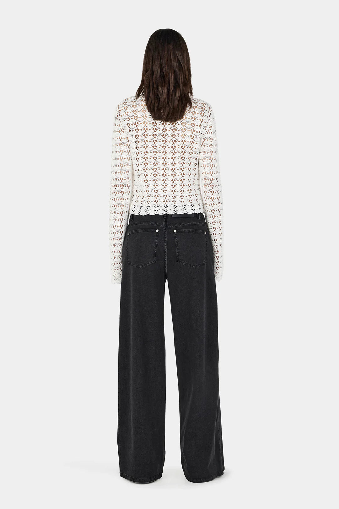 Cleo Crochet Cardi - Cream