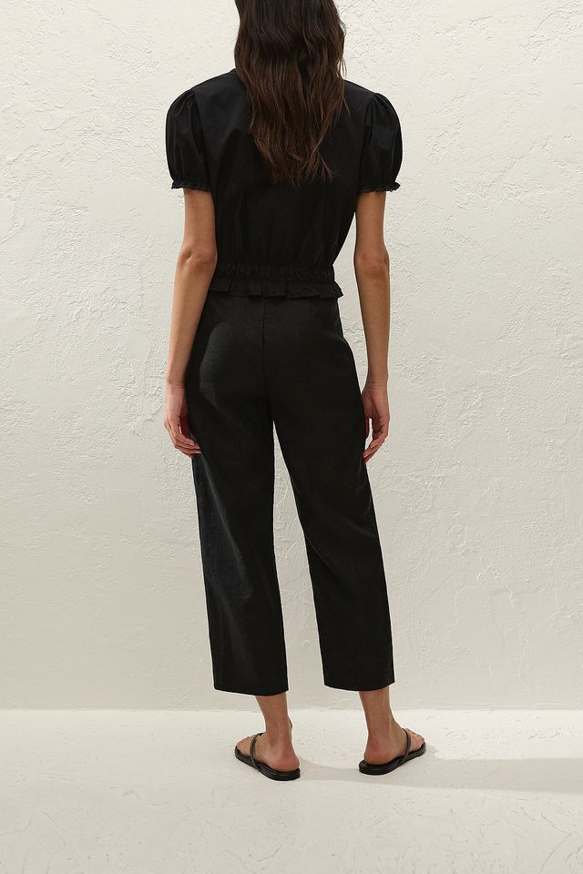 Fiora Blouse - Fresco Lace Black