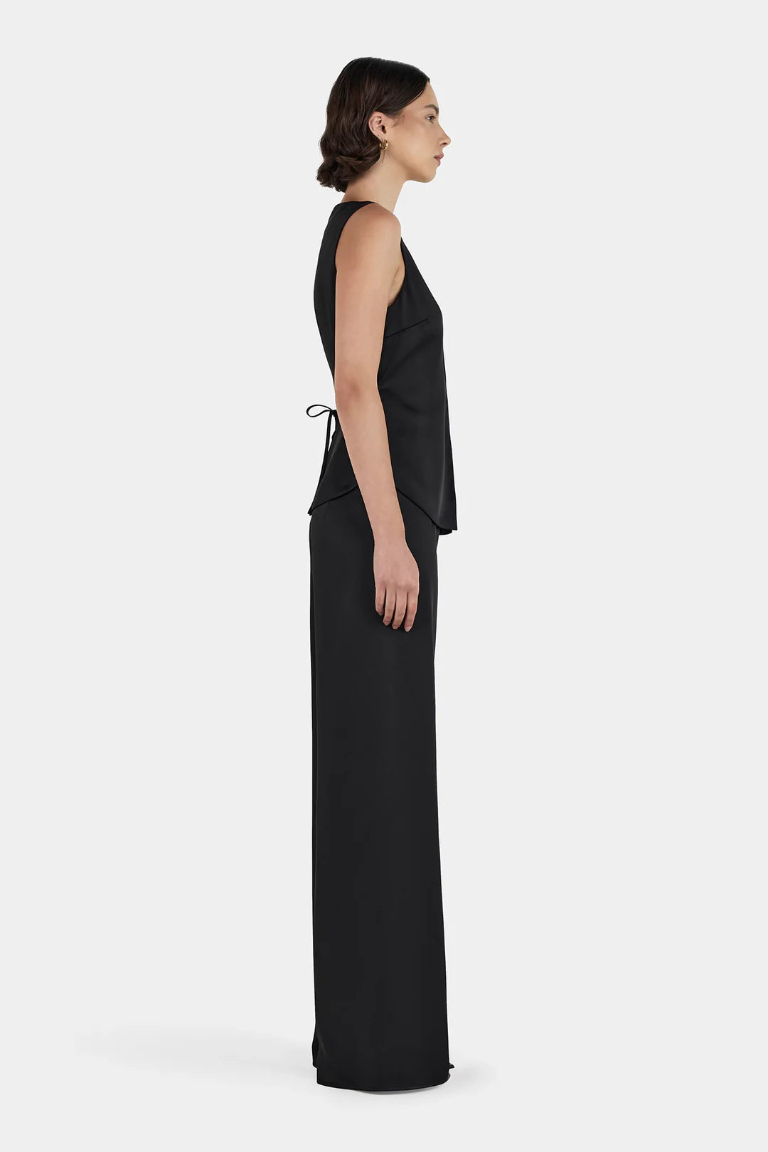 Rey Satin Vest - Black