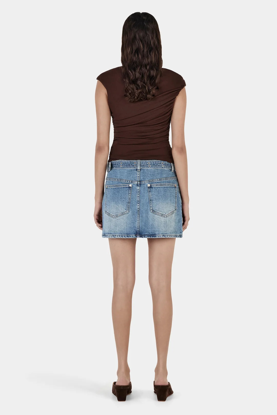 Sago Draped Top - Chocolate