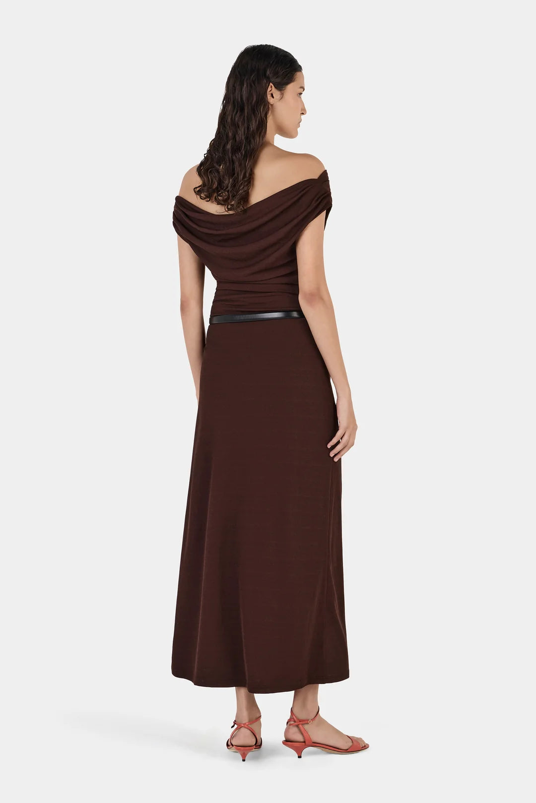 Amara Midi Dress - Chocolate