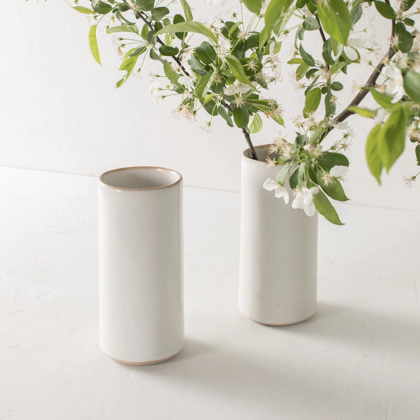 Stoneware Vase - White