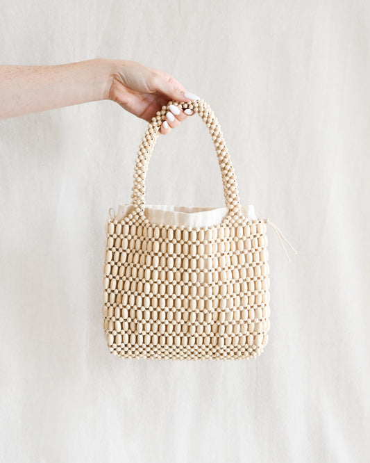 Beaded Bag - Bone