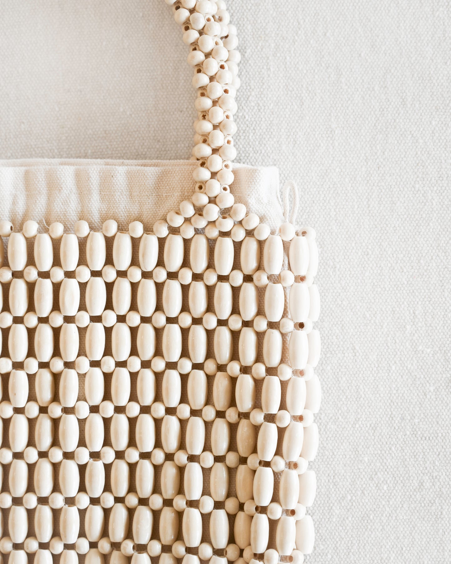 Beaded Bag - Bone