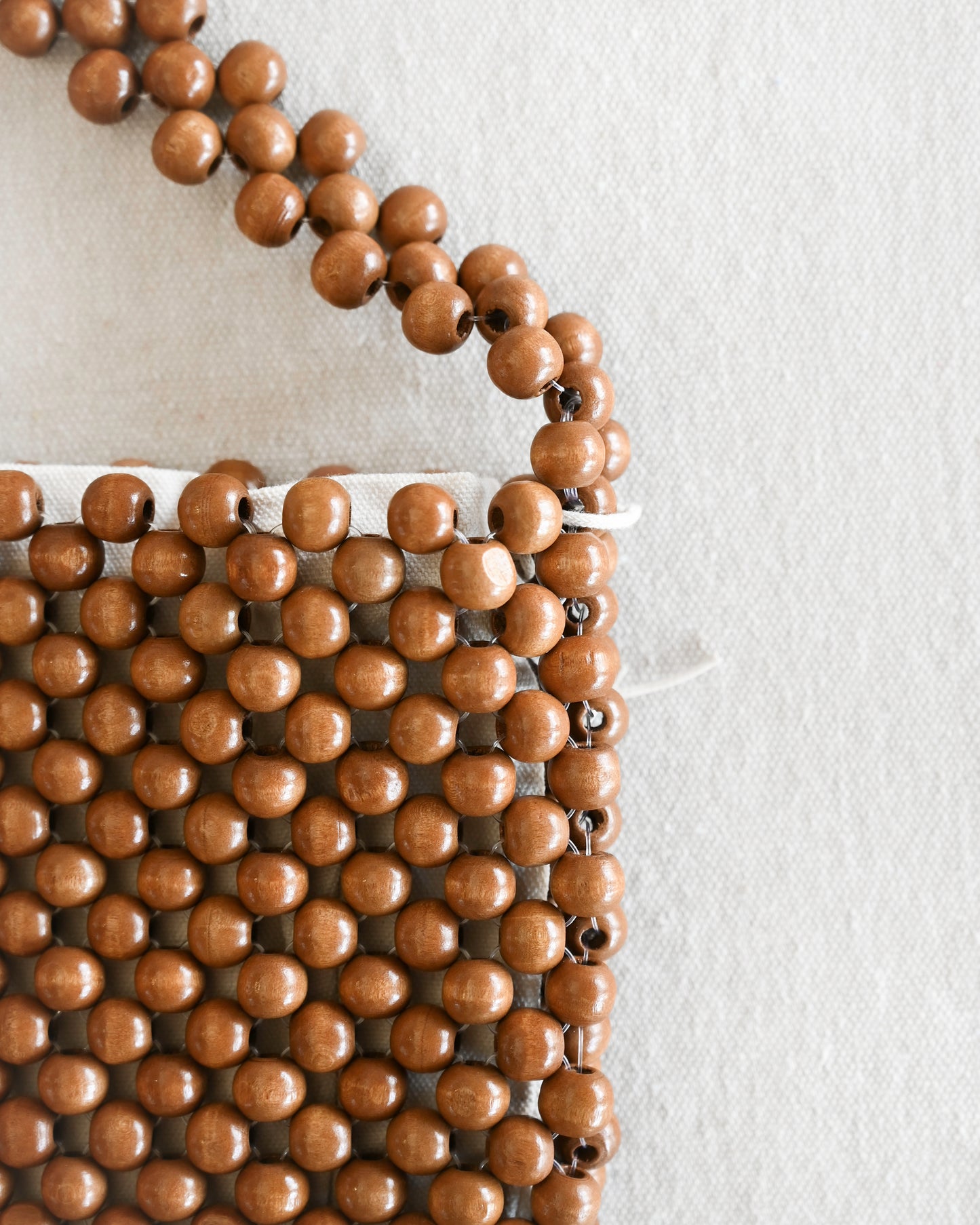 Beaded Crossbody Bag - Mocha