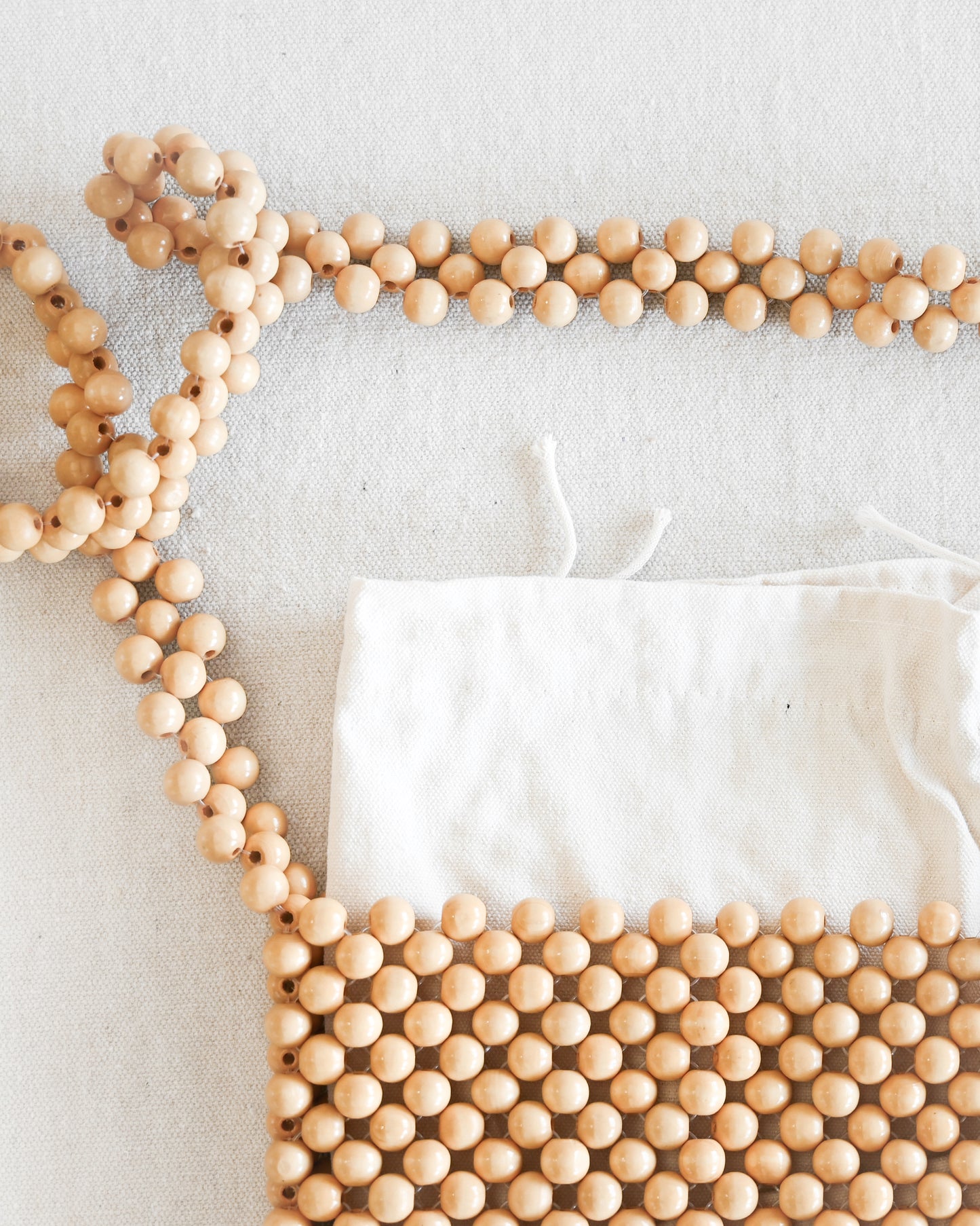 Beaded Crossbody Bag - Natural