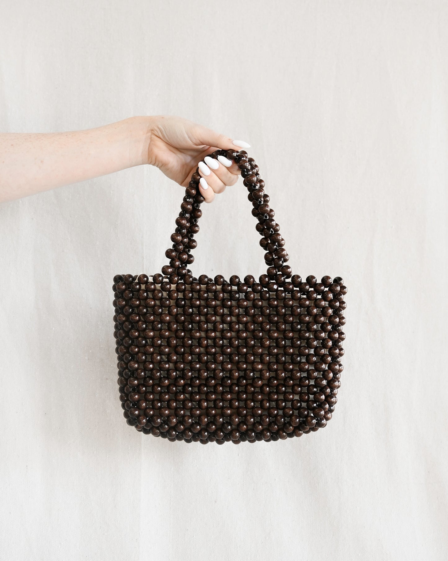 Bryn Beaded Bag - Chocolate