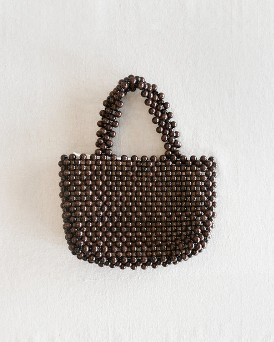 Bryn Beaded Bag - Chocolate