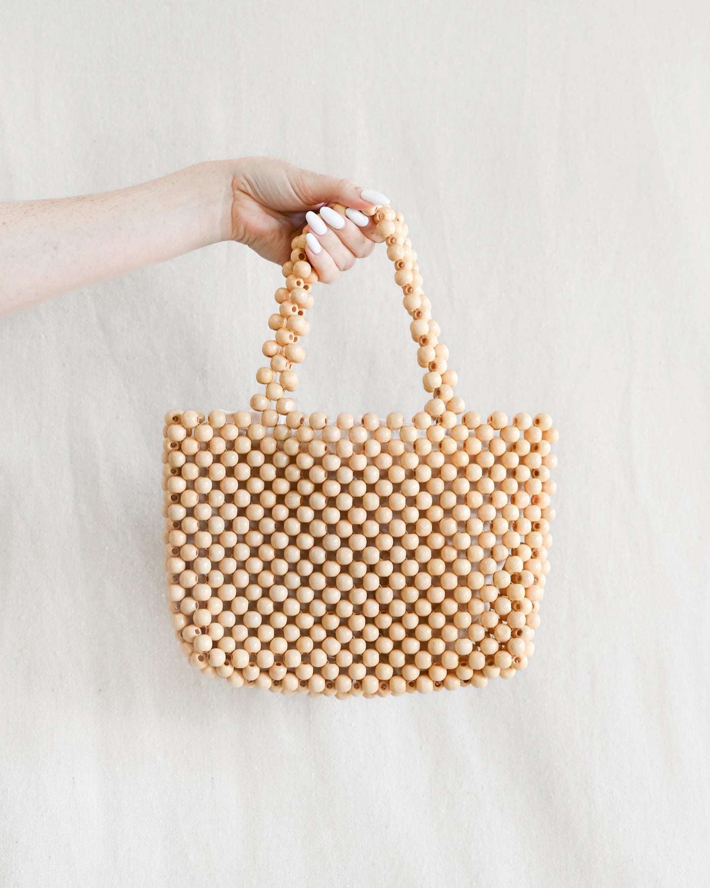 Bryn Beaded Bag - Natural