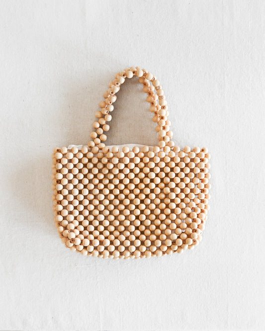 Bryn Beaded Bag - Natural