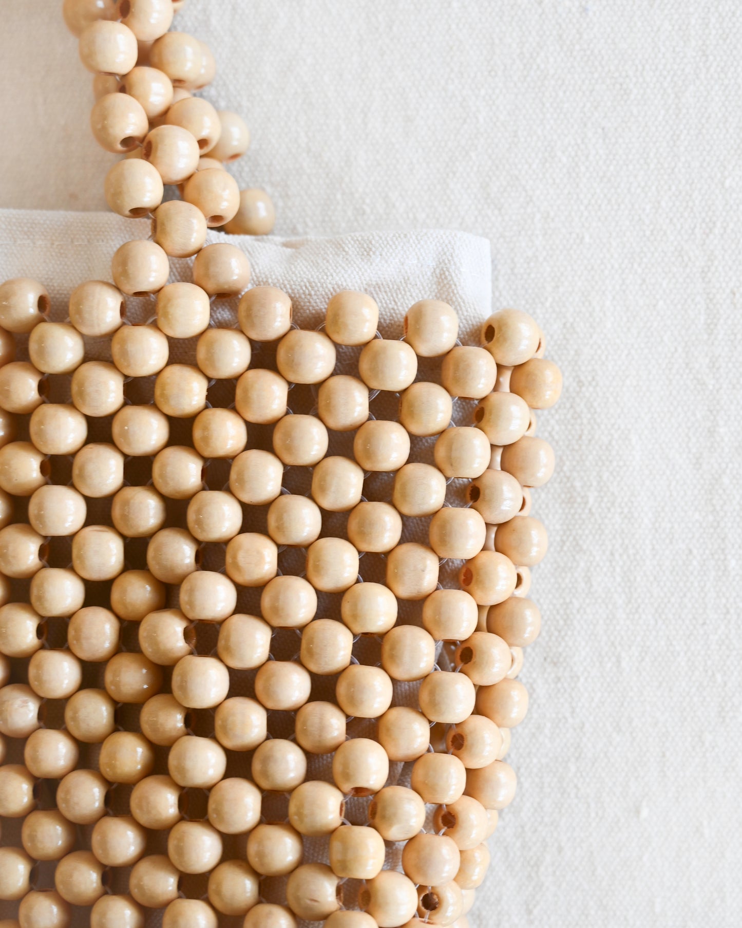 Bryn Beaded Bag - Natural
