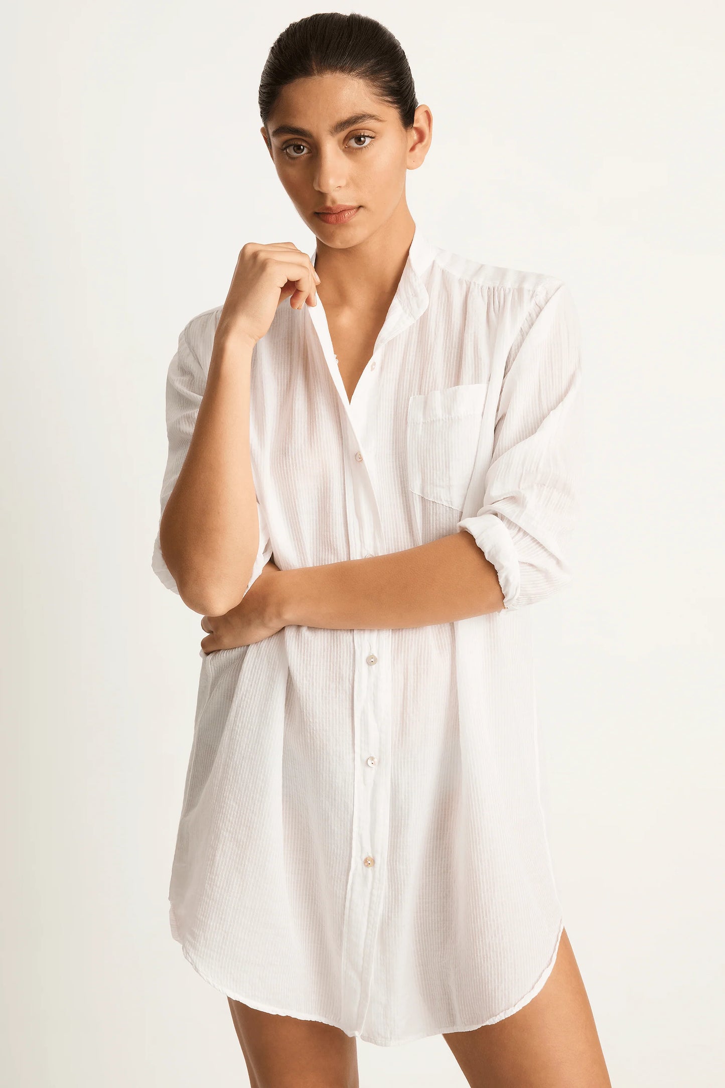 Lido Shirt Dress - White