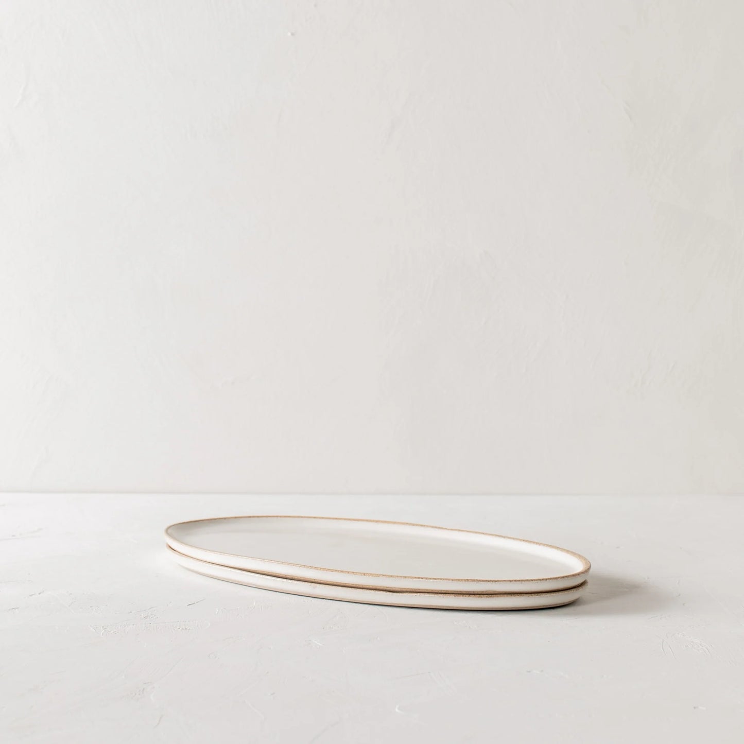 Stoneware Serving Tray - White