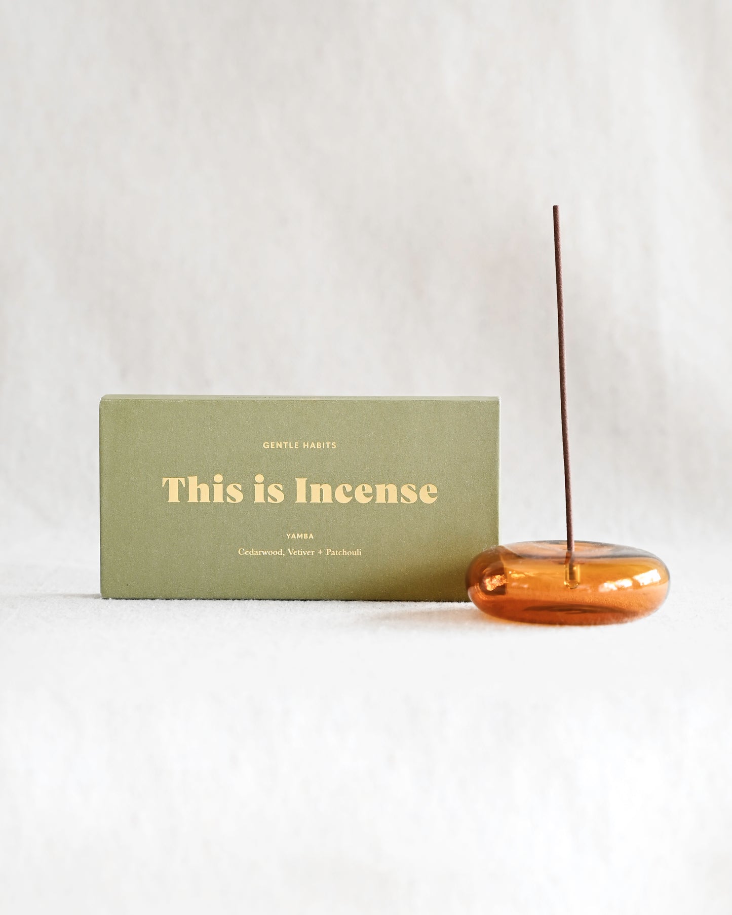 Bubble Glass Incense Holder - Amber