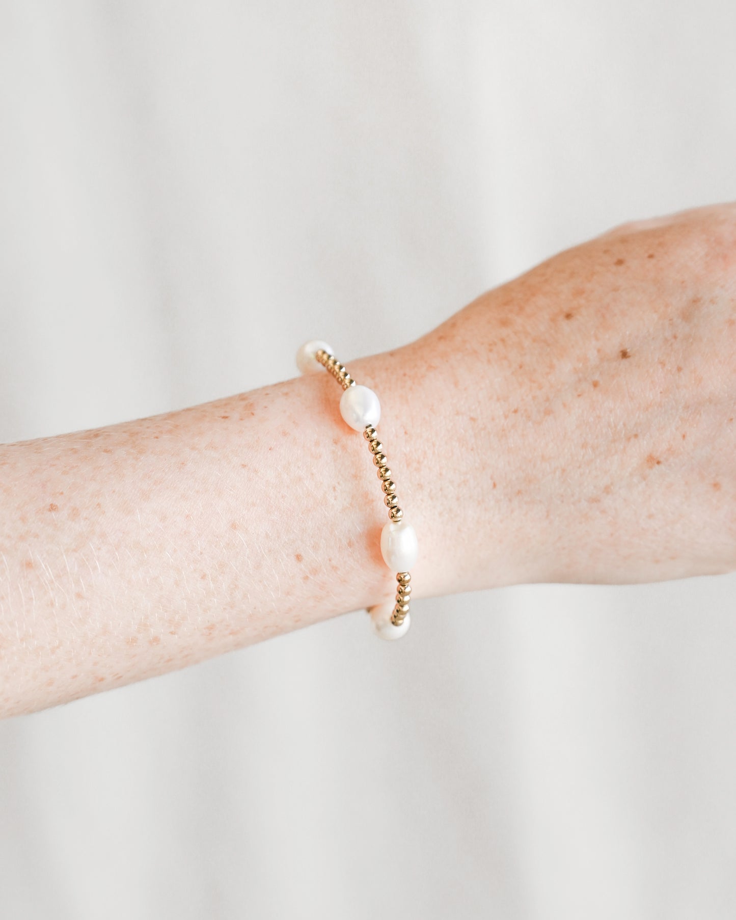 Gretchen Gold Filled Pearl Bracelet