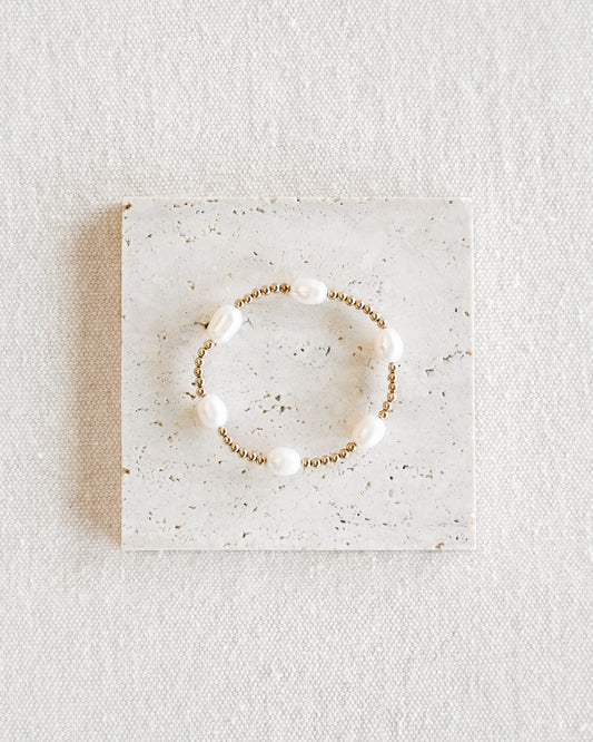 Gretchen Gold Filled Bracelet - Single Pearl
