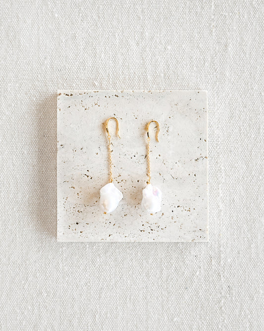 Inez Baroque Pearl Drop Earrings