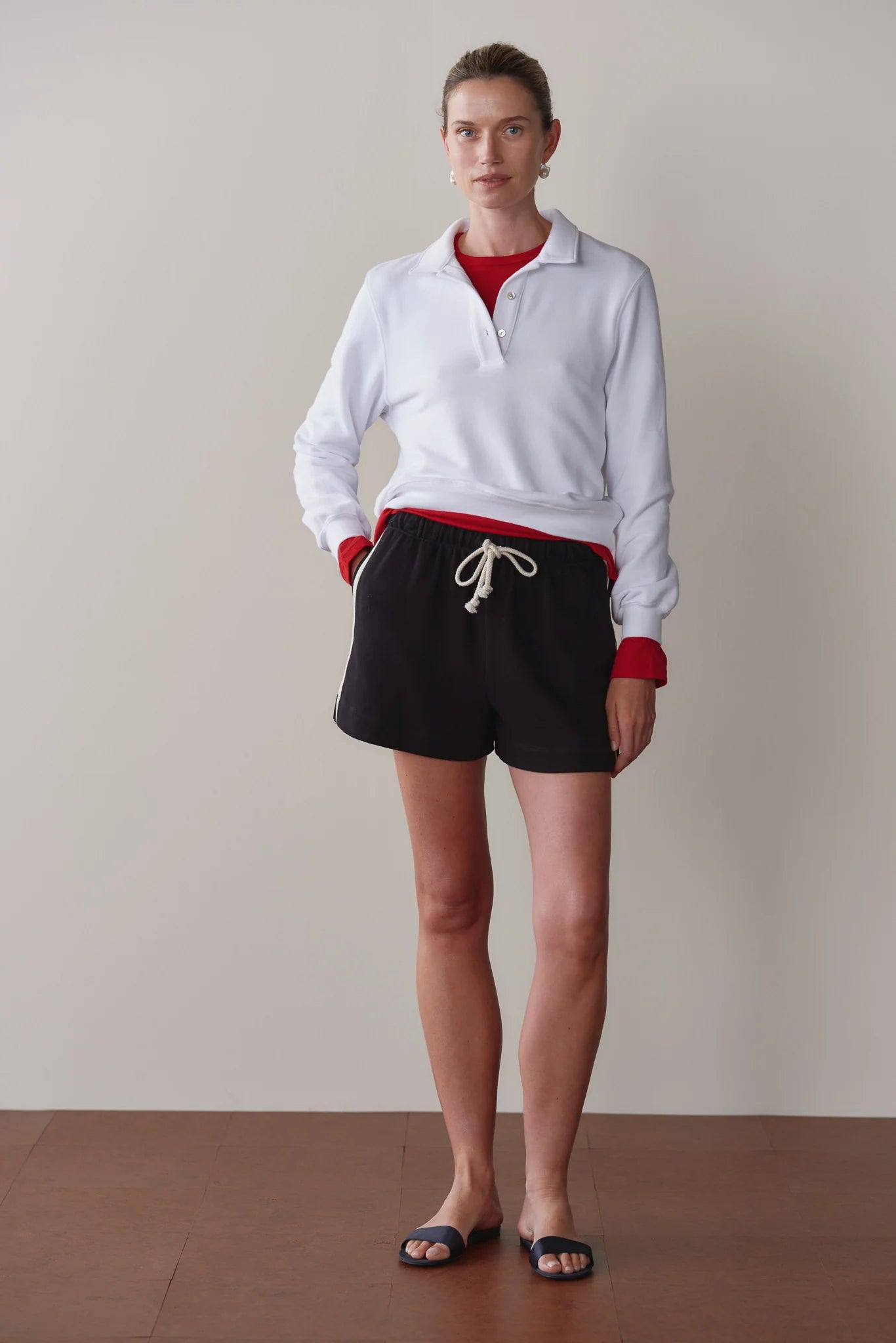 Stripe Eco-Terry Short - Jet