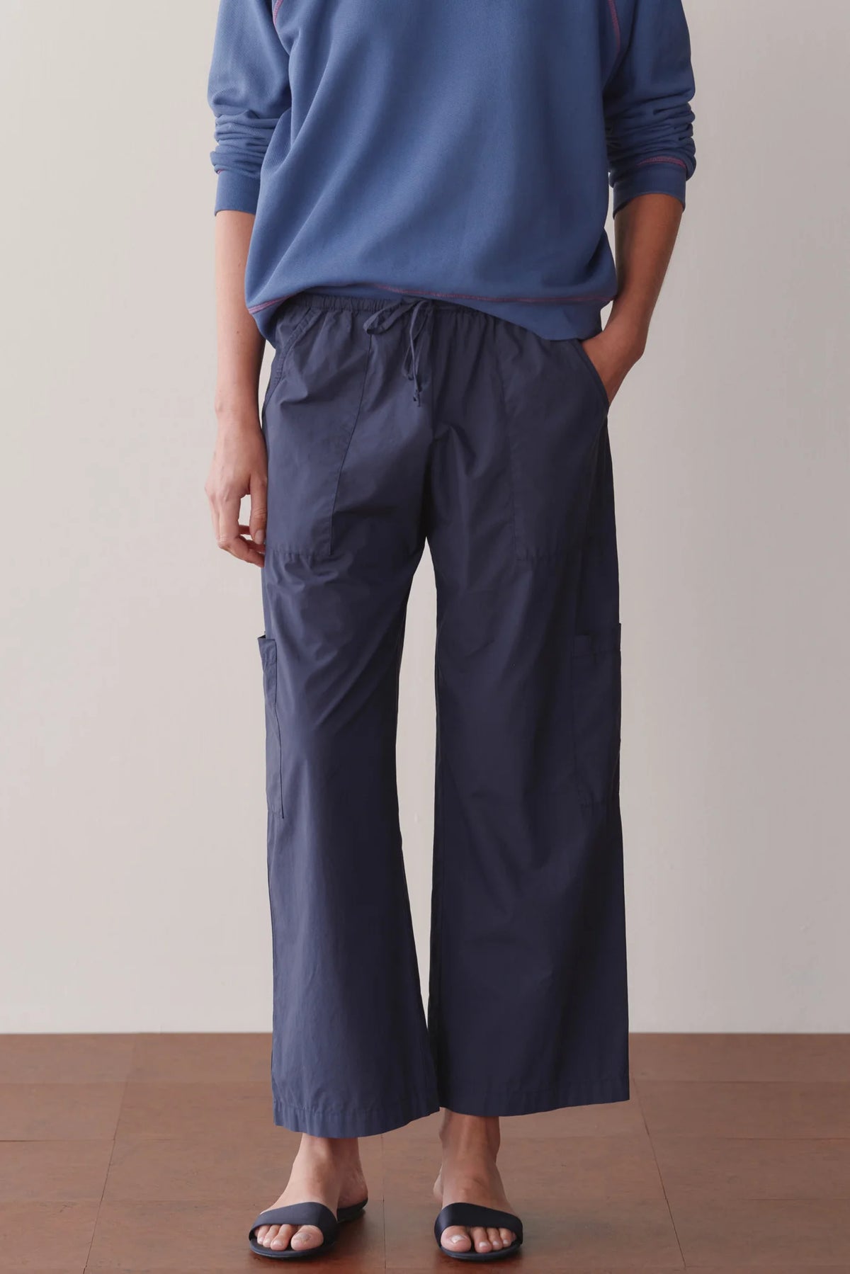 Pop Drawstring Cargo Pant - Midnight