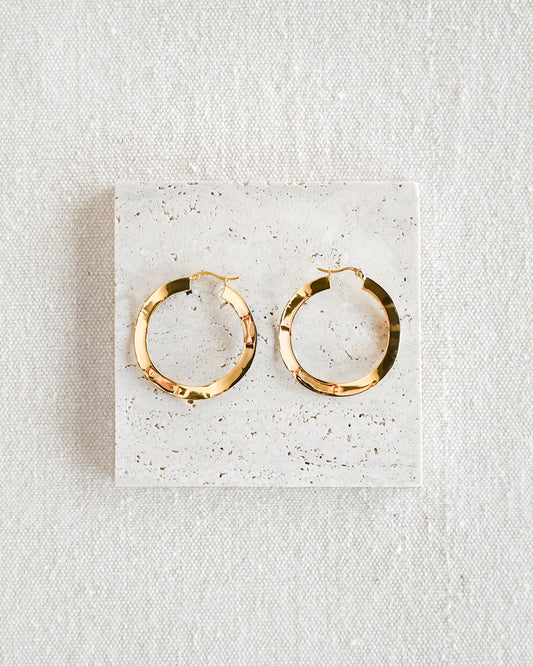 Wave Hoop Earrings