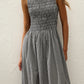 Carina Maxi Dress - Black Gingham