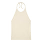 Baby Rib Halter Top - Creme