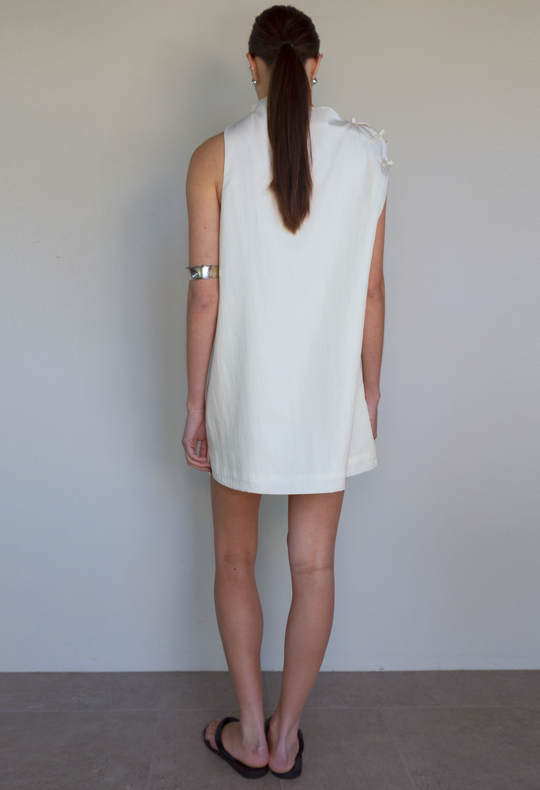 Manon Scarf Mini Dress - Cream