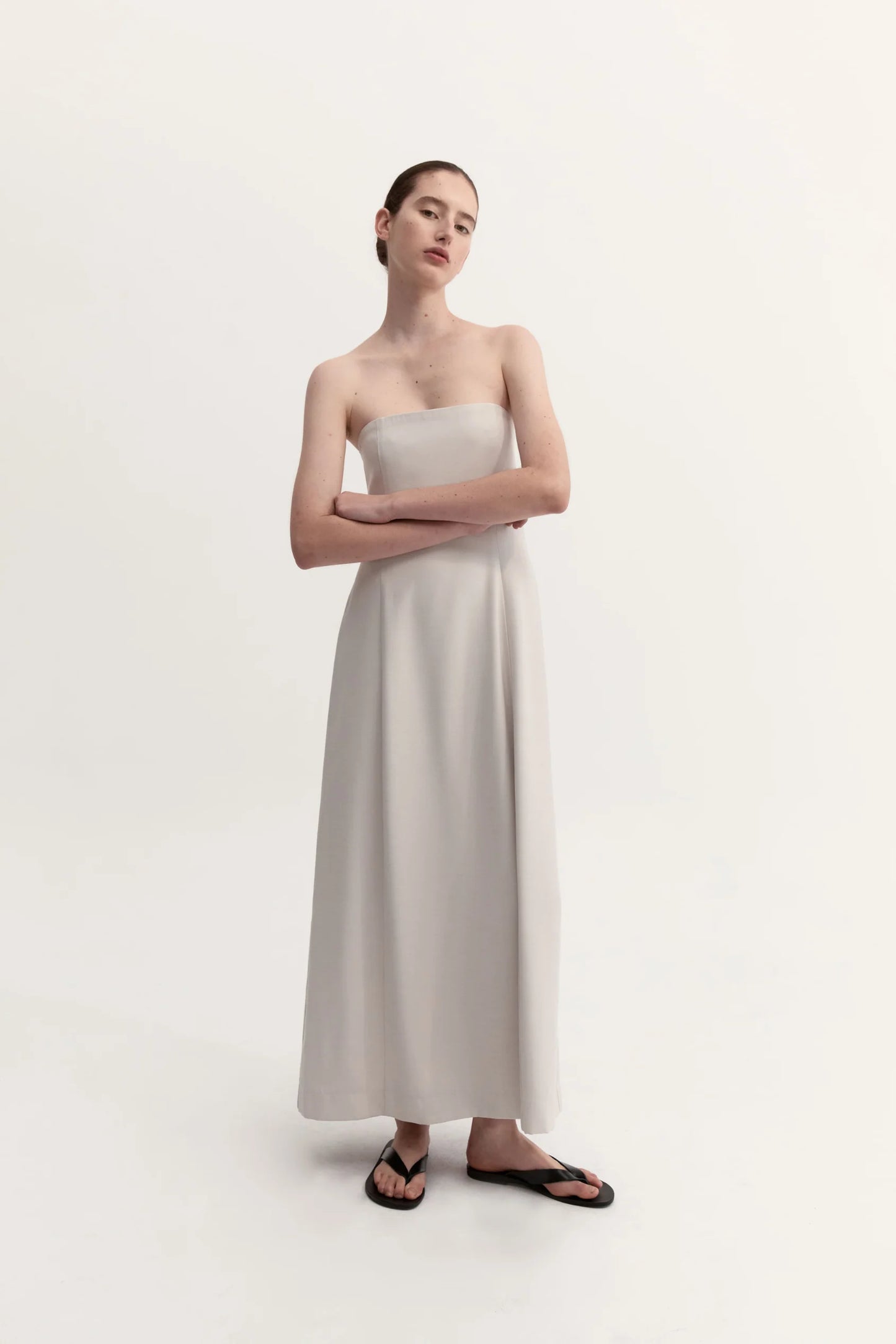 Valeria Column Dress - Dove Grey